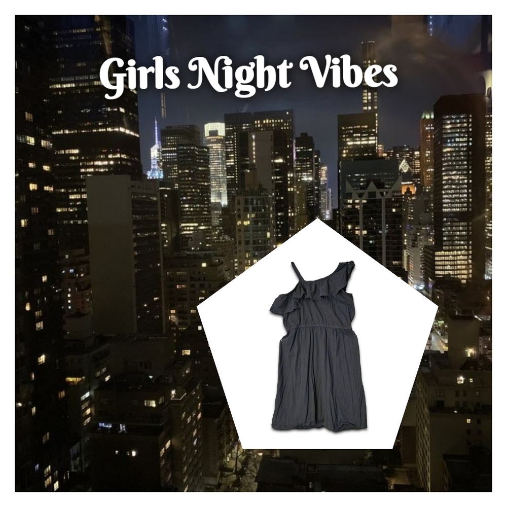 Girls' Night Vibes: One Shoulder Styled Ruffle Top | Size